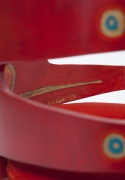 Terence Main's "Red Twiddler" chair, detailed view