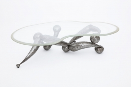 René Broissand's sculptural coffee table straight view