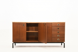 Marcel Gascoin's sideboard, full straight view with one door open
