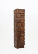 Momcilo Milovanovic's wooden sculpture straight diagonal view