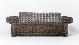 Forrest Myers' "Untitled" wire couch, full straight view