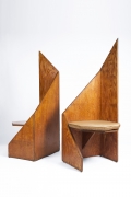 Hervé Baley's large chairs back and side views