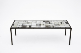 Mado Jolain's ceramic coffee table front view from above