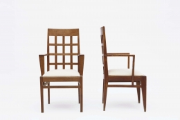 René Gabriel pair of armchairs front view front and side view