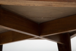 Pierre Jeanneret's square table, detailed view of underneath table