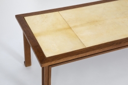 Jacques Adnet's coffee table, close up of table top