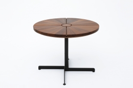 Charlotte Perriand's "Soleil" adjustable table, full view from above