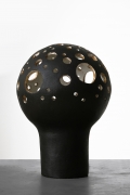André Borderie's ceramic table lamp straight view