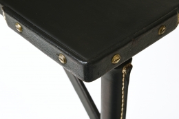 Jacques Adnet's table, detailed view of corner