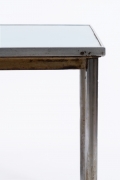 Le Corbusier, Pierre Jeanneret and Charlotte Perriand's "B307" table for Chez Soi detailed view of metal leg and table top
