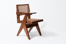 Pierre Jeanneret's "Classroom" chair diagonal view