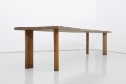 Charlotte Perriand's "Table a gorge" dining table, full diagonal view from below