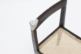 Pierre Jeanneret's set of 8 demountable chairs detailed view of single chair