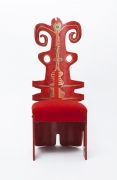 Terence Main's "Red Twiddler" chair, full front view