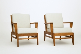René Gabriel's pair of armchairs, front diagonal views