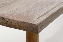 Charlotte Perriand's "Table a gorge" dining table, detailed view of table top
