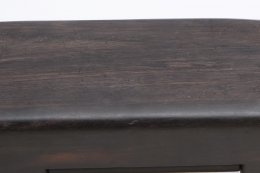 Alexandre Noll's black ebony box, detailed view of signature on bottom