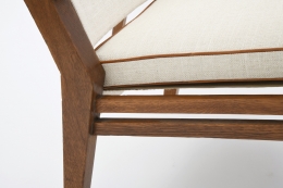Jacques Adnet's pair of armchairs detail
