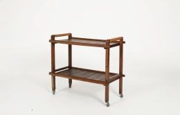 image of Jacques Adnet (1900-1984) Bar cart, c.1930 3/4 view