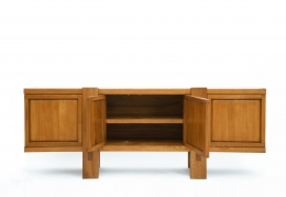 Pierre Chapo's "R16" sideboard with two middle doors open