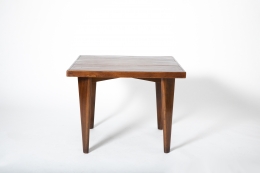 Pierre Jeanneret's square table, full straight view