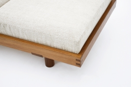 Pierre Chapo's "L09F" daybed detail view of cushion and base