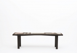 Pierre and Vera Székely's ceramic coffee table, full straight view from eye-level