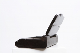 Alexandre Noll's black ebony box, lid open side view