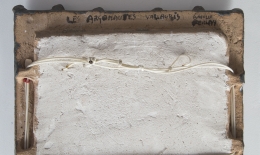 Les Argonautes' mirror detailed view of signature on back