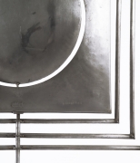 Alain Douillard's "Miroir aux Alouettes" sculptural screen detailed photo of signature