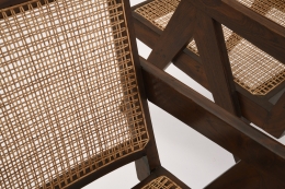 Pierre Jeanneret's pair of easy armchairs detailed view