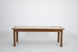 Jacques Adnet's coffee table, full straight view