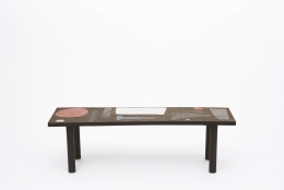 Pierre and Vera Székely's ceramic coffee table, full straight view from above