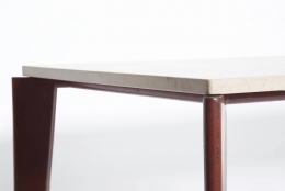 Jean Prouvé's dining table, Flavigny Model, detailed view of legs