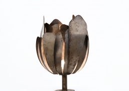 André Jean Doucin's table lamp full view with light on