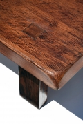 Pierre Chapo's "T08" coffee table (special commission), detailed view of table top corner