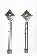 Magnousson's pair of floor lamps, diagonal and front view