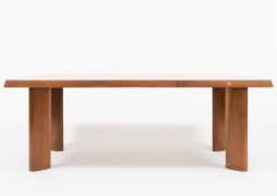 Image of "Table à gorges" dining table, c. 1950 by Charlotte Perriand - front view