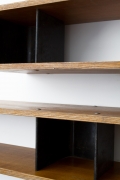 Charlotte Perriand's "Nuage" wall shelving, detailed view