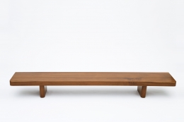 French 1950's bench straight view from above