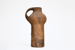 La Borne's ceramic pitcher, full front view